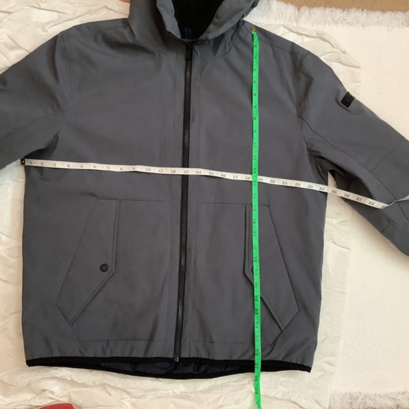 EUC Michael Kors Mens lined jacket hoodie gray puffer - Picture 13 of 15